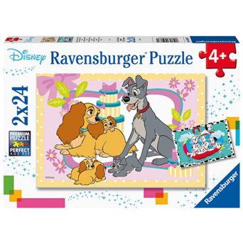 Ravensburger 2X24 Pcs Puzzle Disney Dogs (05087)