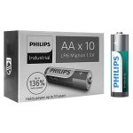 PHILIPS Industrial αλκαλικές μπαταρίες LR6I10C/10, AA LR6 1.5V, 10τμχ