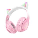 HOCO W42 CAT EARS ΑΚΟΥΣΤΙΚΑ BLUETOOTH ΜΕ ΑΥΤΙΑ ΓΑΤΑΣ, ΡΟΖ