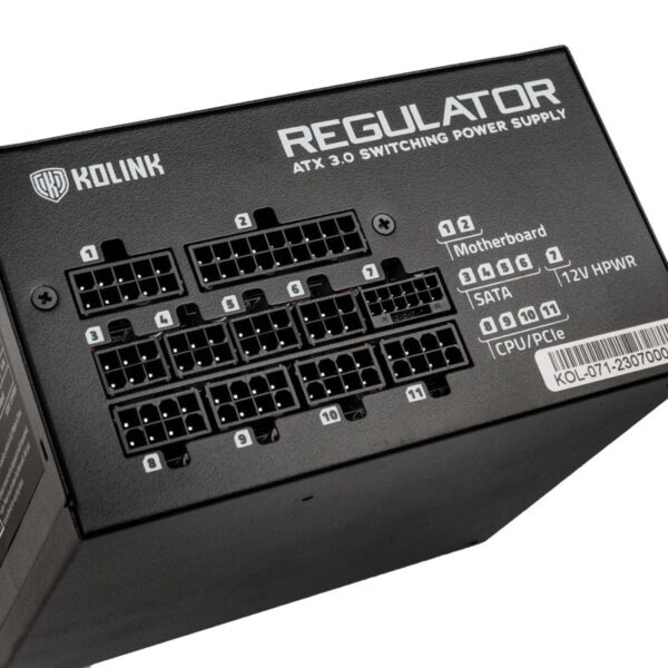 KOLINK REGULATOR 750W MODULAR 80+ GOLD PSU POWER SUPPLY GEN 5. ATX 3.0