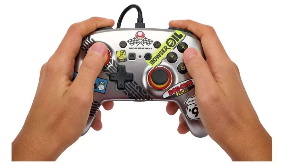 PowerA Wired Controller Mario Kart Racer Silver Nintendo Switch NSW