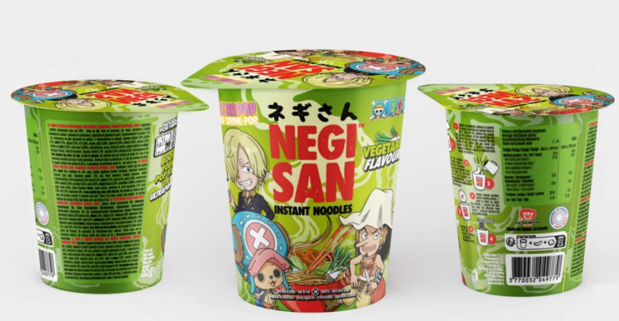 ONE PIECE - Cup Noddles με γεύση Λαχανικών- Sanji/Chopper/Usopp - Vegetables