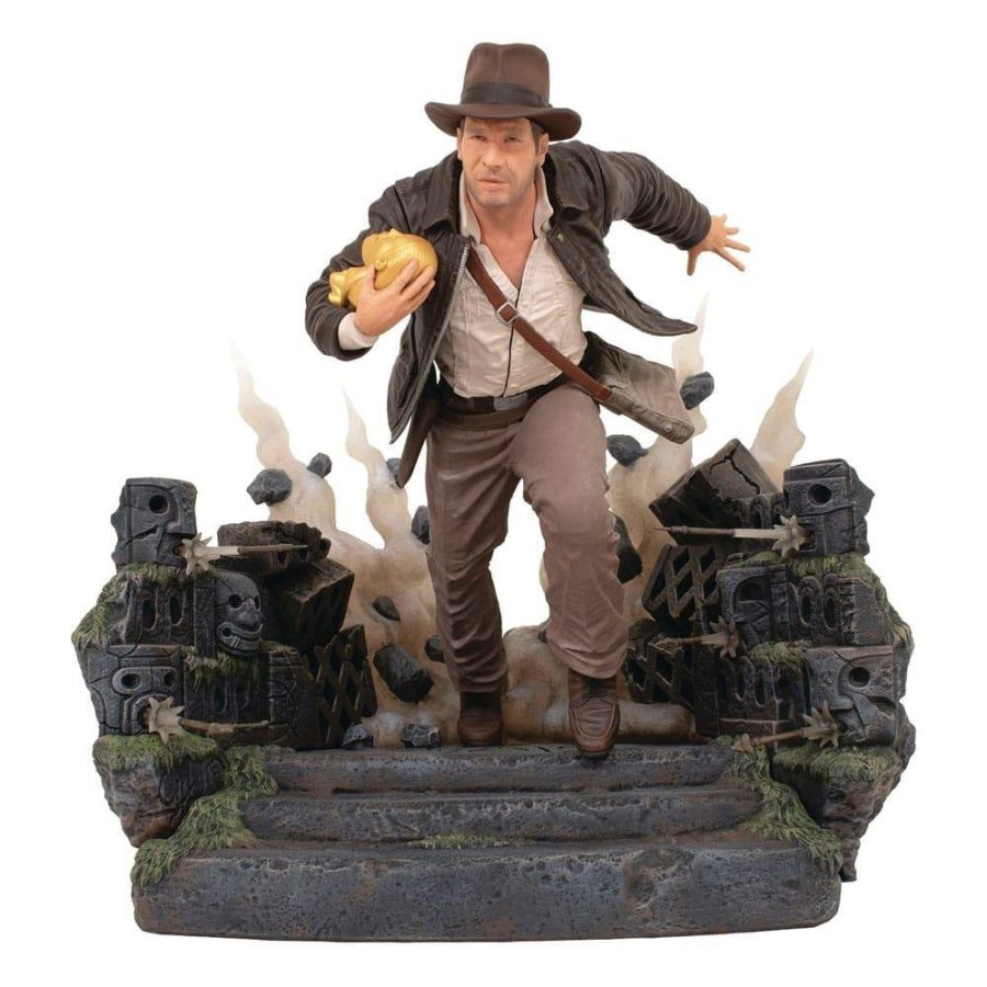 INDIANA JONES 1 - Escape with Idol - Statue Deluxe Gallery Άγαλμα 25cm