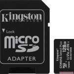 Kingston Micro Secure Digital 128GB microSDXC Canvas Select Plus 80R CL10 UHS-I Card+SD Adapter (SDCS2/128GB)
