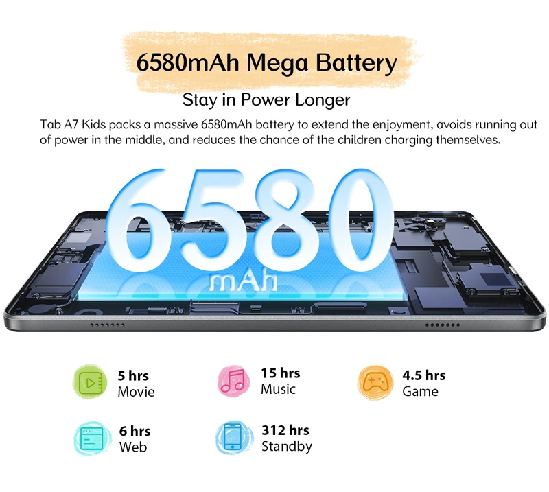 BLACKVIEW tablet Tab A7 Kids, 10.1", 3/64GB, Android 12, 6580mAh, μπλε