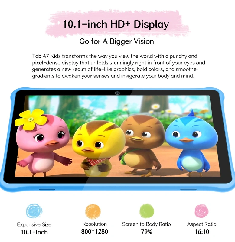 BLACKVIEW tablet Tab A7 Kids, 10.1", 3/64GB, Android 12, 6580mAh, μπλε