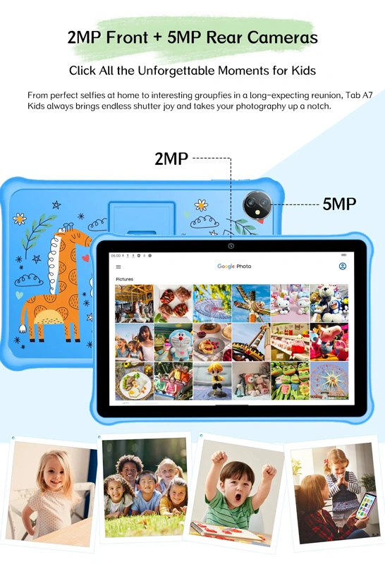 BLACKVIEW tablet Tab A7 Kids, 10.1", 3/64GB, Android 12, 6580mAh, μπλε