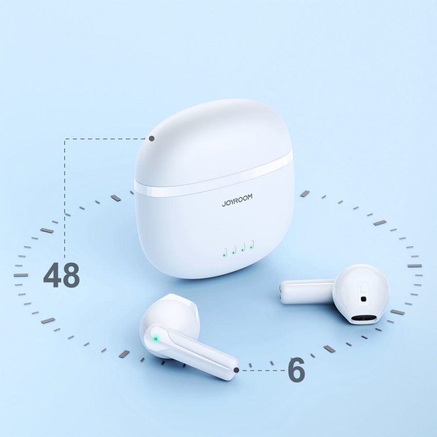 Joyroom TWS Earphones Wireless ENC Waterproof IPX4 Bluetooth 5.3 White JR-TL11