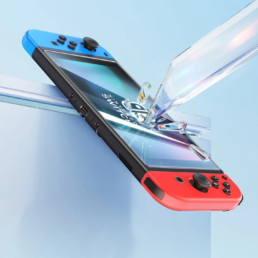 Set-of-2x-Baseus-Crystal-tempered-glass-for-Nintendo-Switch-OLED-2021-mounting-kit-transparent-150133_1
