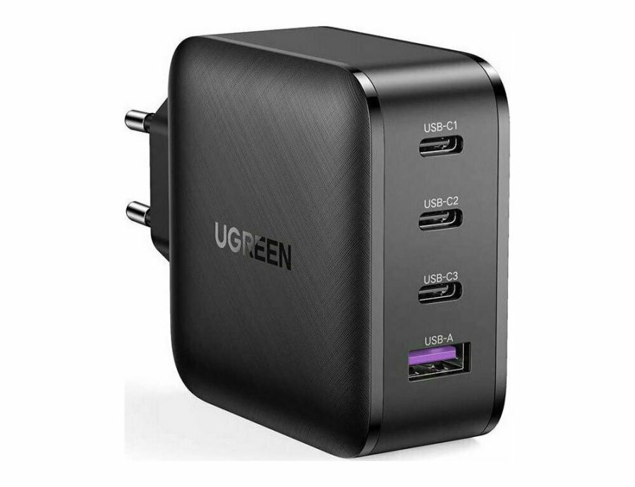 UGREEN Φορτιστής GaN CD224 65W PDx3+QC3.0 Black 70774