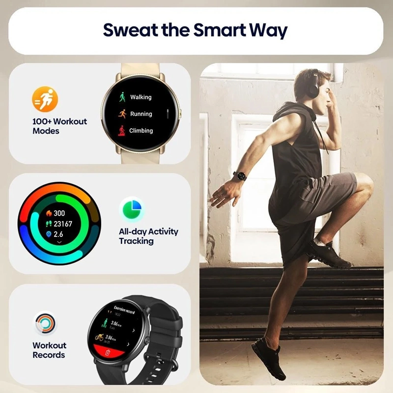 ZEBLAZE smartwatch GTR 3 Pro, heart rate, 1.43 AMOLED, IP68, μαύρο