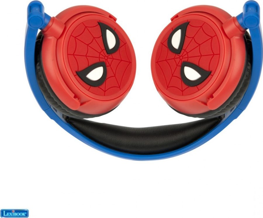 παιδικά ακουστικά_lexibook_marvel_ensyrmata_on_ear_paidika_akoustika_kokkina_mple