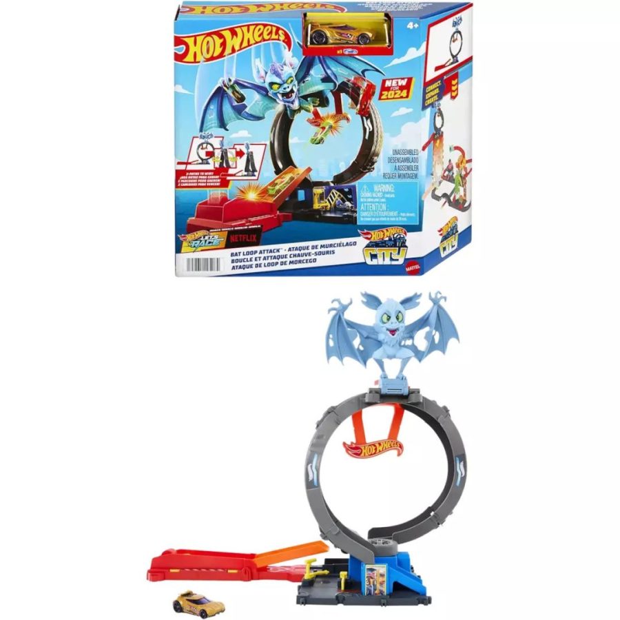 Mattel Hot Wheels City - Πίστα Νυχτερίδα Σετ Παιχνιδιού (HTN78)