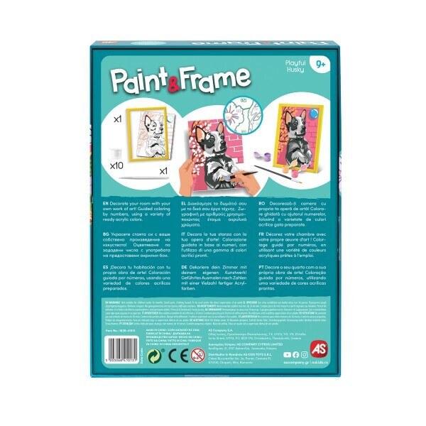 AS Paint & Frame Playful Husky (1038-41013)