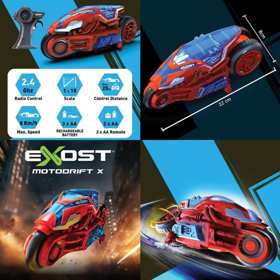 AS Silverlit Exost Τηλεκατευθυνόμενη Μηχανή Motordrift - X 1:18 (7530-20288)
