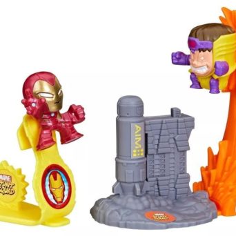 Παιχνίδι με φιγούρες ήρωες Hasbro Marvel Stunt Squad - Iron Man Vs M.O.D.O.K.Fantasy Scene (F7065)
