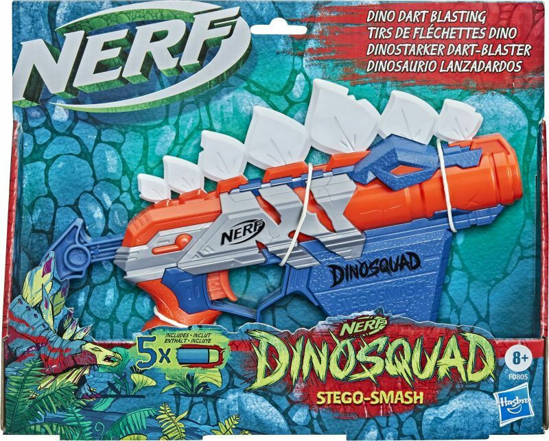 Παιχνίδι για αγόρι Hasbro Nerf: Dinosquad Stego-Smash Dart Blaster (F0805)
