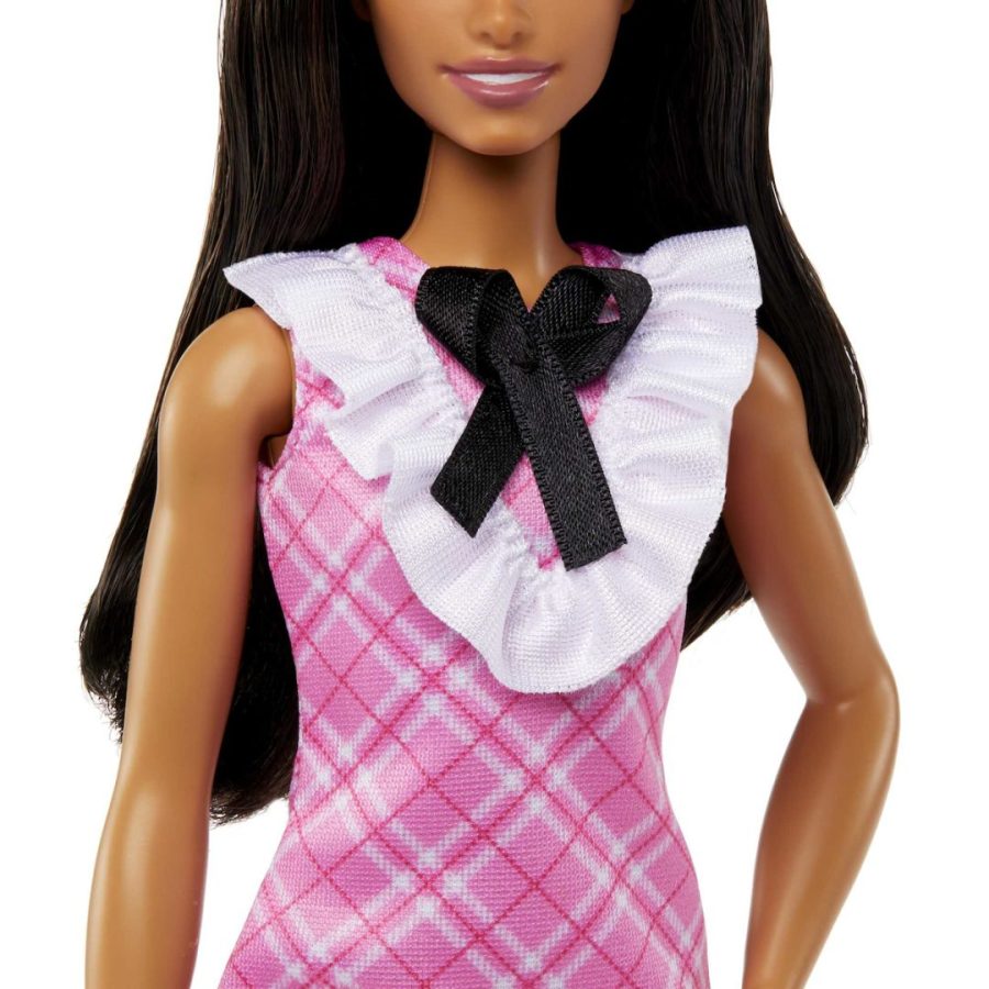 Mattel Barbie Doll - Fashionistas #209 With Black Hair Wearing A Pink Plaid Dress (HJT06) Κούκλα