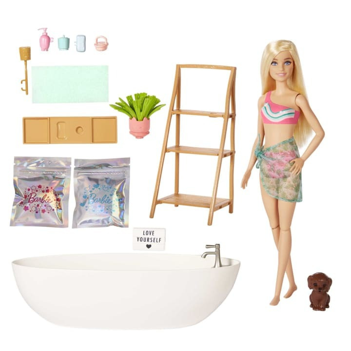 Mattel Barbie Wellness - Μπάνιο με Κομφετί Τζακούζι (HKT92)