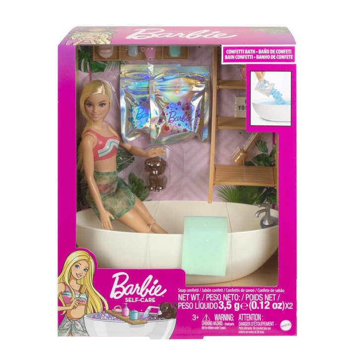 Mattel Barbie Wellness - Μπάνιο με Κομφετί Τζακούζι (HKT92)