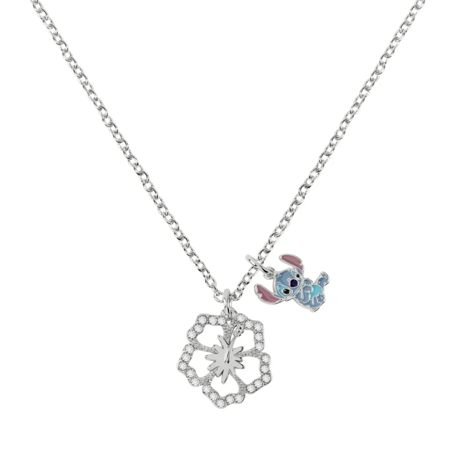 Peershardy - STITCH - Flower - Silver Plated Brass Necklace Κόσμημα Λαιμού