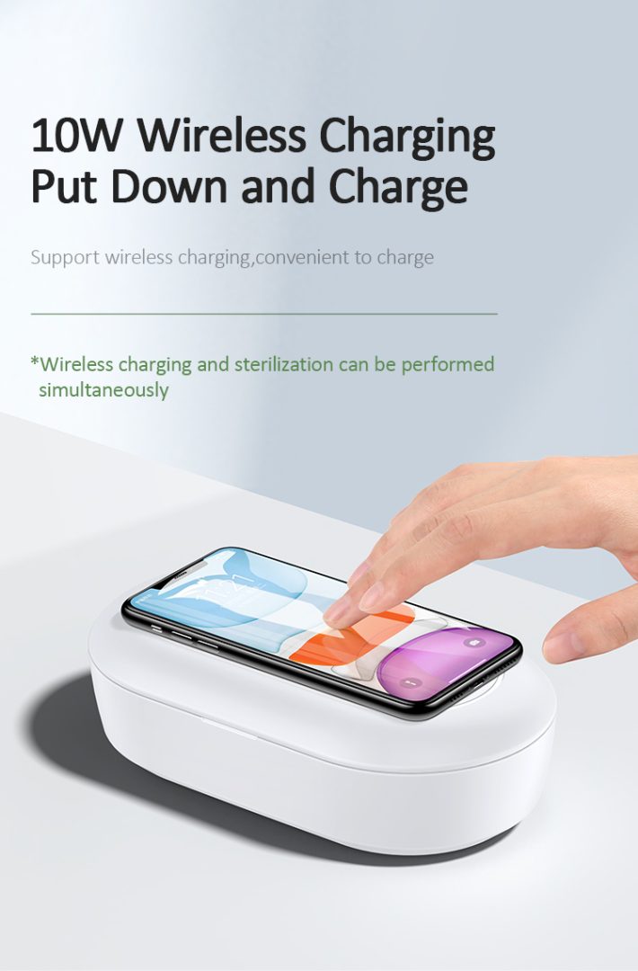 USAMS UV Sterilizer With Wireless Charging 10W White US-ZB138