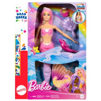 Λαμπάδα Mattel Barbie A Touch of Magic - Γοργόνα Μαγική Μεταμόρφωση Κούκλα (HRP97)