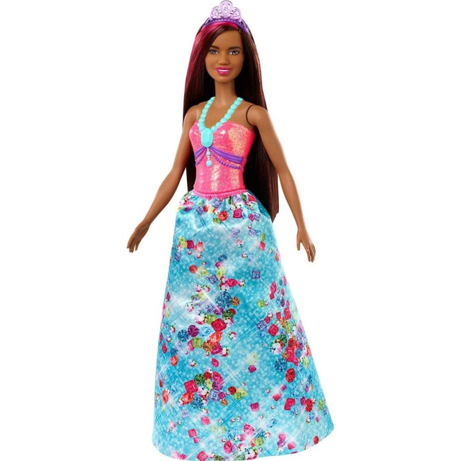 Mattel Barbie: Dreamtopia - Κούκλα Πριγκίπισσας Μελαχρινή Σκούρο Δέρμα με Ροζ Ραβδωτά Μαλλιά
