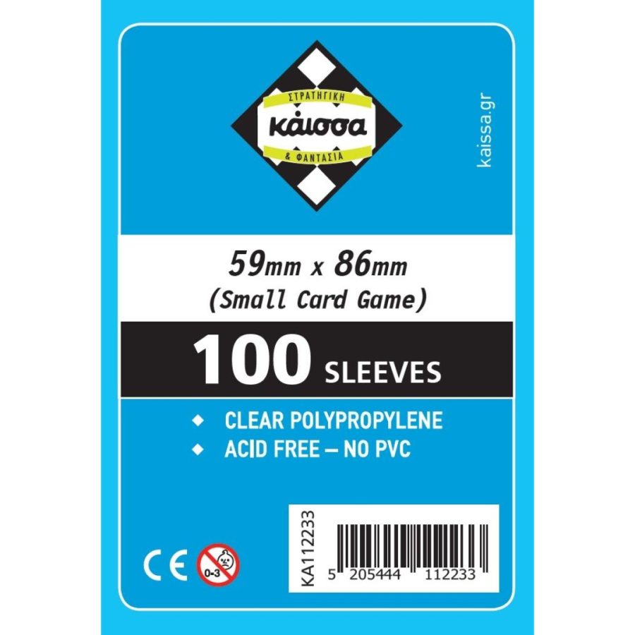 Kaissa 100 Θήκες για κάρτες Sleeves 59Χ86 (SMALL CARD GAME) (KA112233)