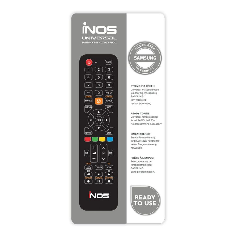 iNOS Remote Control for Samsung TVs & Smart TVs Ready-to-Use (050101-0092)