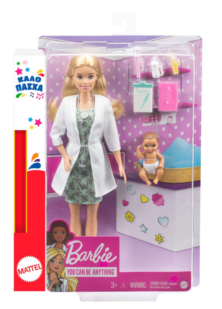 Λαμπάδα Mattel Barbie You Can Be Anything - Γιατρός με Μωράκι (GVK03)