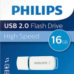 Philips Snow 16GB USB 2.0 Stick Μπλε (FM16FD70B/00) (PHIFM16FD70B-00)