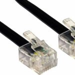 POWERTECH καλώδιο τηλεφώνου RJ11 6P4C CAB-T010, 5m, μαύρο