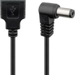POWERTECH καλώδιο USB σε DC 5.5x2.1mm CAB-U120, copper, 1.5m, μαύρο