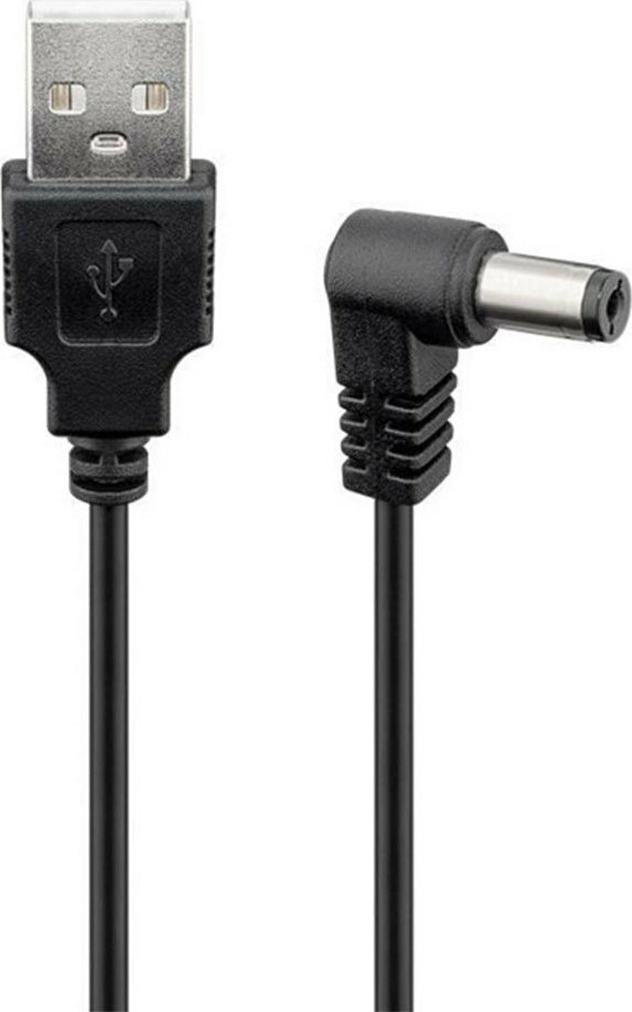POWERTECH καλώδιο USB σε DC 5.5x2.1mm CAB-U120, copper, 1.5m, μαύρο