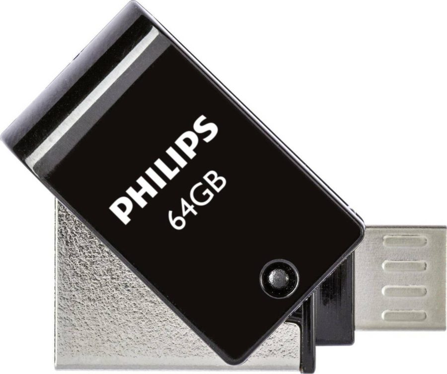 Philips 2 in 1 Black 64GB OTG microUSB + USB 2.0 (PHUSB64G2IN1OTGG)