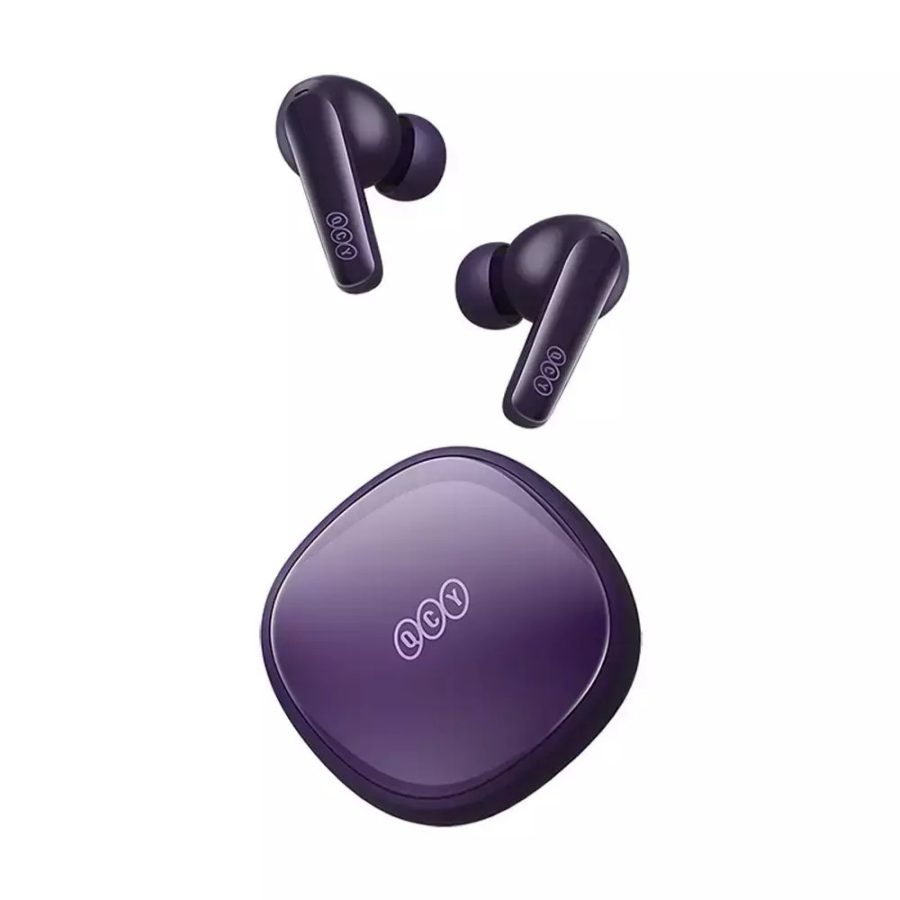 QCY T13X TWS PURPLE – 30 HOUR BATTERY – TRUE WIRELESS IN-EAR EARBUDS – QUICK CHARGE 380MAH