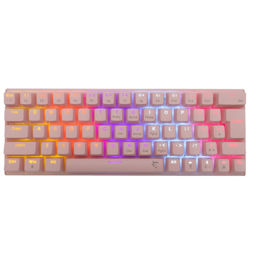 WHITE SHARK MECHANICAL KEYBOARD US BLUE SWITCH WAKIZASHI PINK