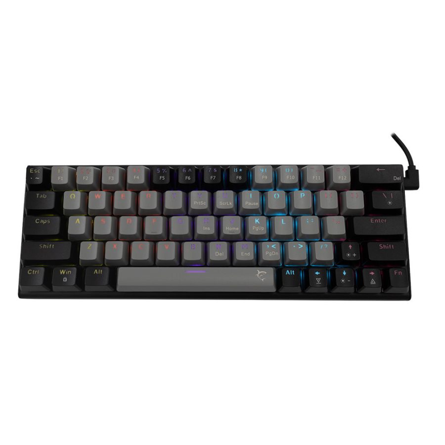 WHITE SHARK MECHANICAL KEYBOARD US BLUE SWITCH WAKIZASHI GREY/BLACK (GK-002721)