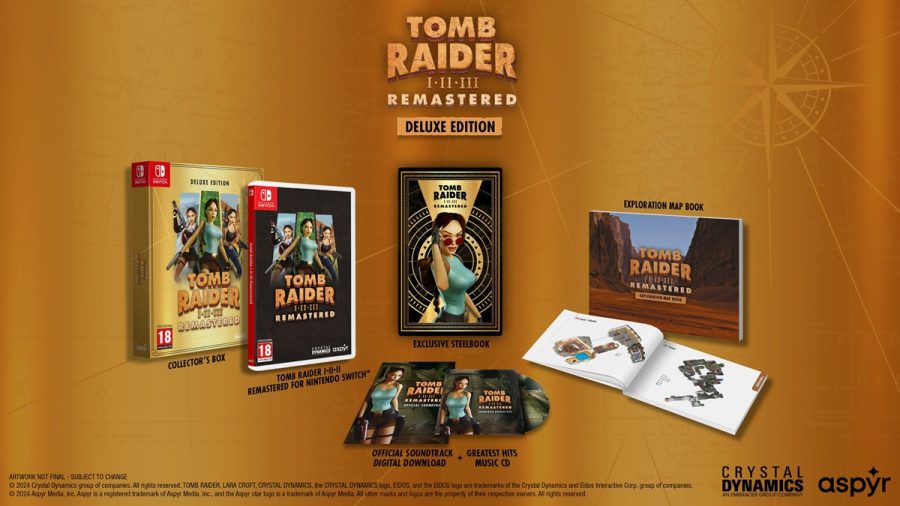 Tomb Raider I-III Remastered Lara Croft Deluxe Edition nsw