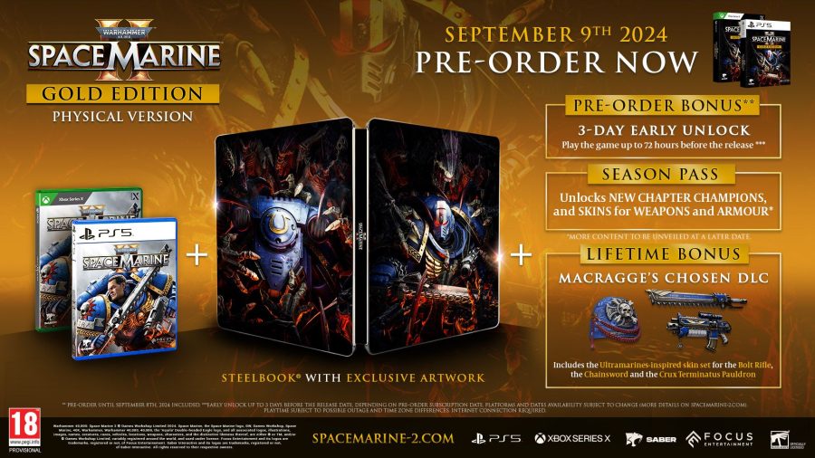 Warhammer 40,000: Space Marine II Gold Edition PS5 NEW