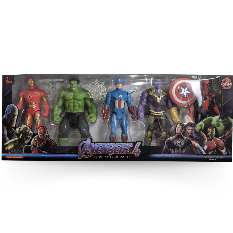 Avengers 4 Endgame Φιγούρες Δράσης (5 Σούπερ-Ήρωες) Spiderman Ironman Thanos Cpatain America Hulk