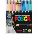 Uni-Ball Μαρκαδόροι Posca PC5M Medium Tip Pen Pastel colors 8τμχ