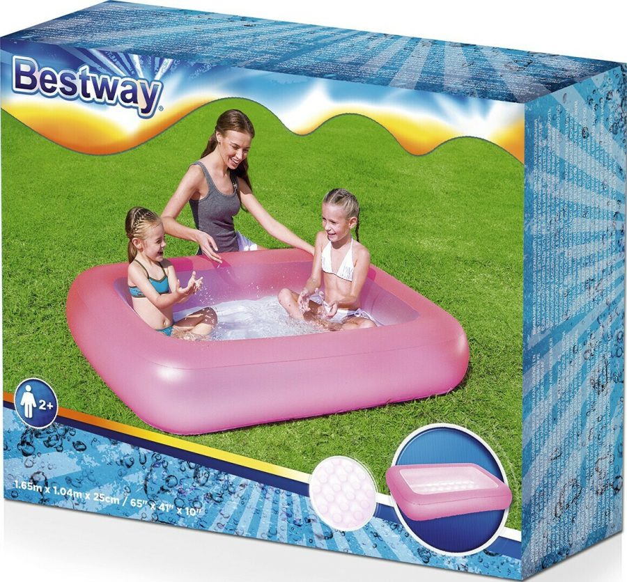 Bestway Παιδική πισίνα φουσκωτή σε ροζ χρώμα 165x104x25cm (51115B)