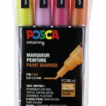 Uni-Ball Μαρκαδόροι Posca PC3M Fine Tip Pen - Glitter pink, 4 pc /Arts and Crafts /Multi