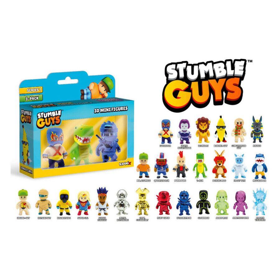 Just Toys Stumble Guys 3D Mini Figures Series 1 Pack 3 (Τυχαία επιλογή)