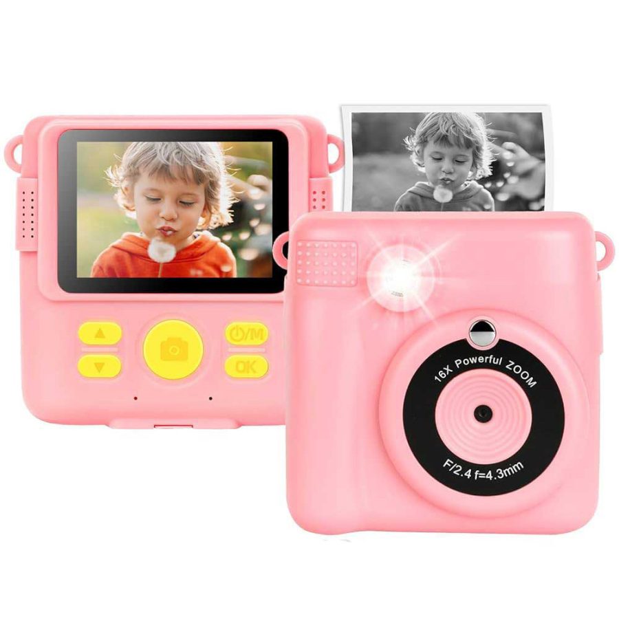 Lamtech Φωτογραφική μηχανή Kid Instant Camera With Flash Pink (LAM114253)