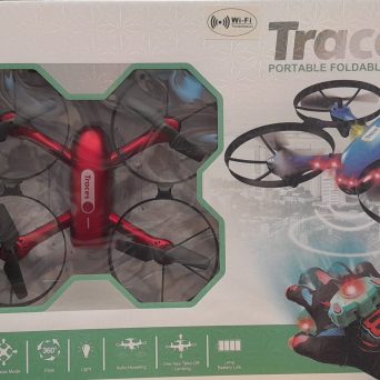 Traces Φορητό Αναδιπλούμενο Drone Με έλεγχο χεριού σε κόκκινο χρώμα (CF946B)