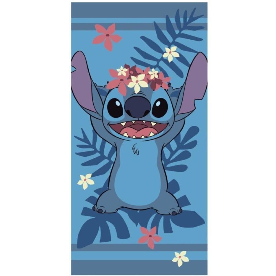 AyMax LILO & STITCH - Flowers - Πετσέτα Θαλάσσης 100% Polyester - 70x140cm