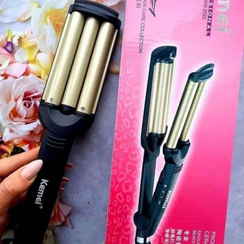 Kemei Perfect Curl Ψαλίδι μαλλιών μαύρο-χρυσό (KM-2022)